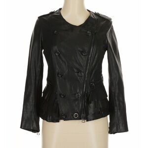 3.1 Phillip Lim Double-Breasted Black Leather Jacket